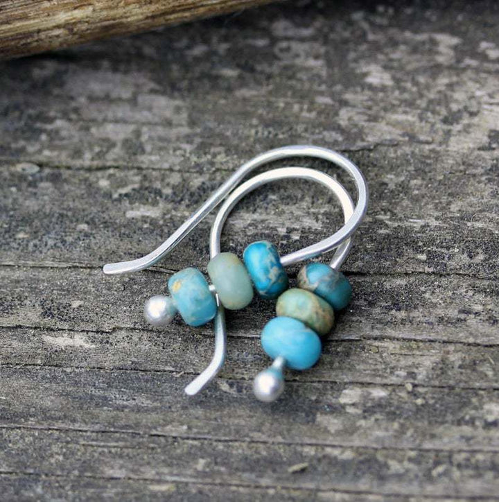 Boucles d'oreilles rétro turquoise