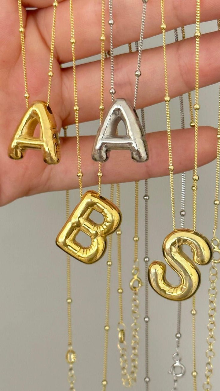 Collier Initial en Lettre Bulle