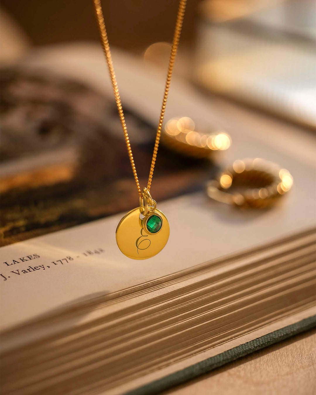 Collier Personnalisé en Argent avec Initiale et Pierre de Naissance