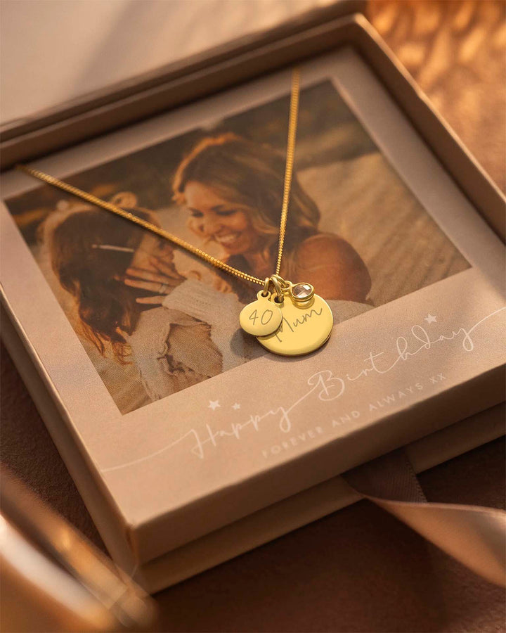 Collier de Nom Disque Personnalisé en Argent pour Anniversaire