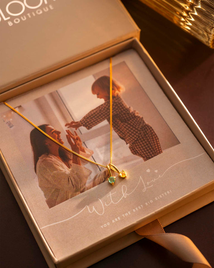 Pendentif en Pierre de Naissance en Or Personnalisé