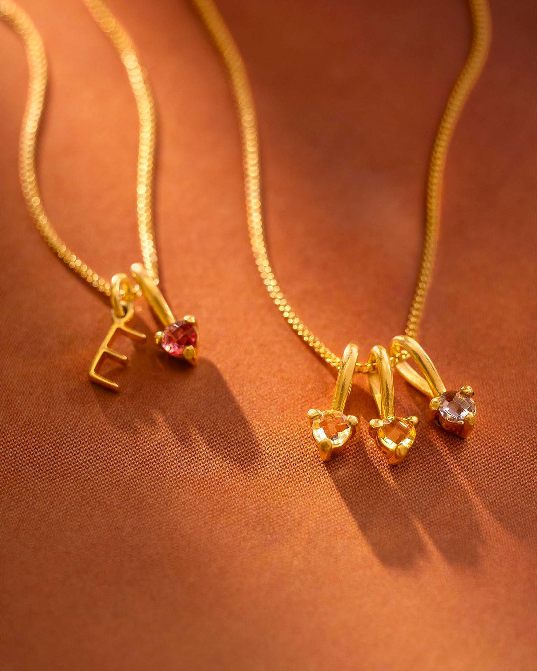 Pendentif en Pierre de Naissance en Or Personnalisé