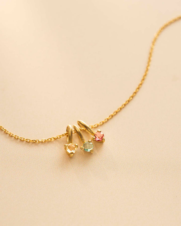 Pendentif en Pierre de Naissance en Or Personnalisé