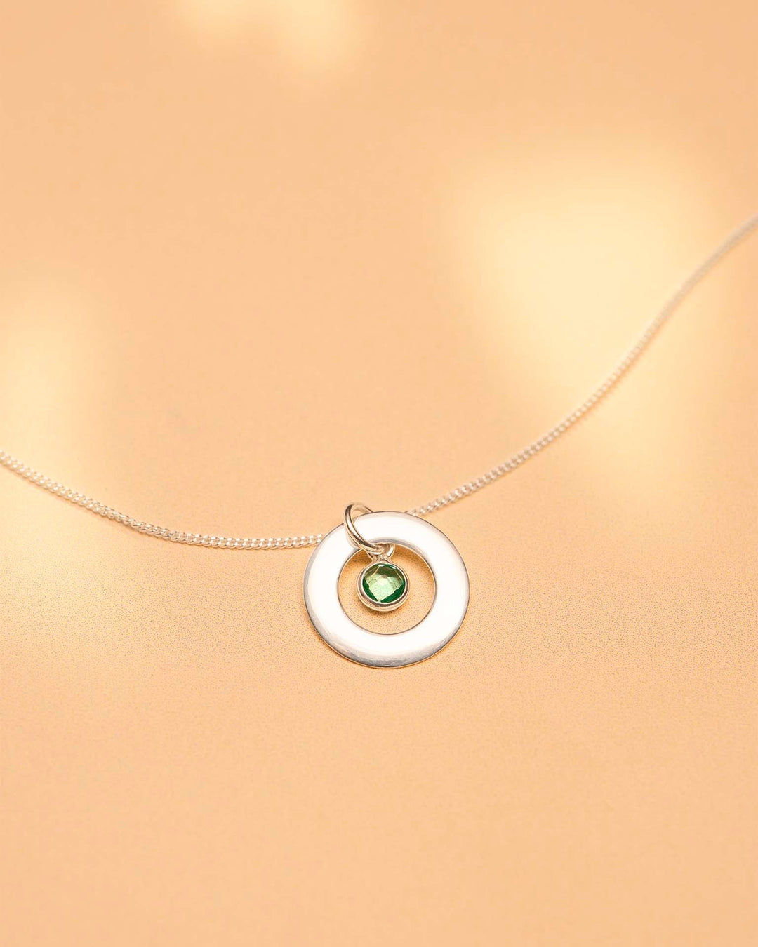 Bague Éternelle en Argent et Collier Personnalisé avec Pierre de Naissance