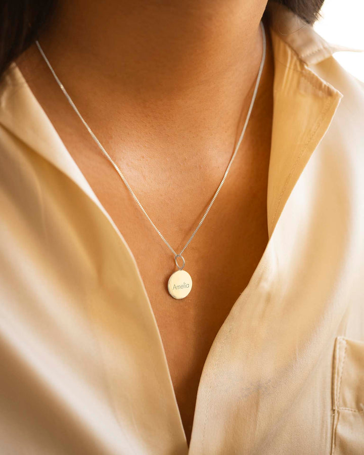 Collier Personnalisé avec Disque Sia en Argent