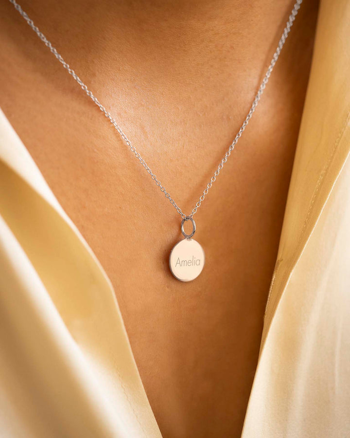 Collier Personnalisé avec Disque Sia en Argent