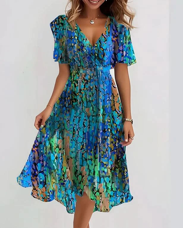 Morgane™| Eva Robe à manches courtes