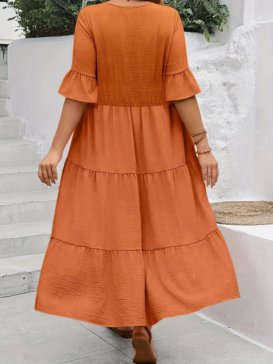 Morgane™| Nena robe col en V Plus Size