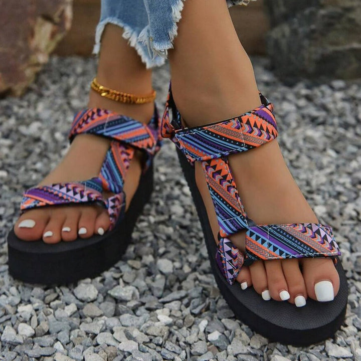 Glenda | summer adventure print sandals