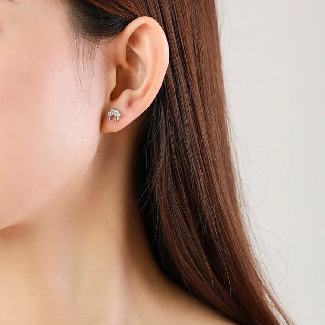 Boucles d'Oreilles Pattes en Argent Sterling – Avec Zirconia Étincelants