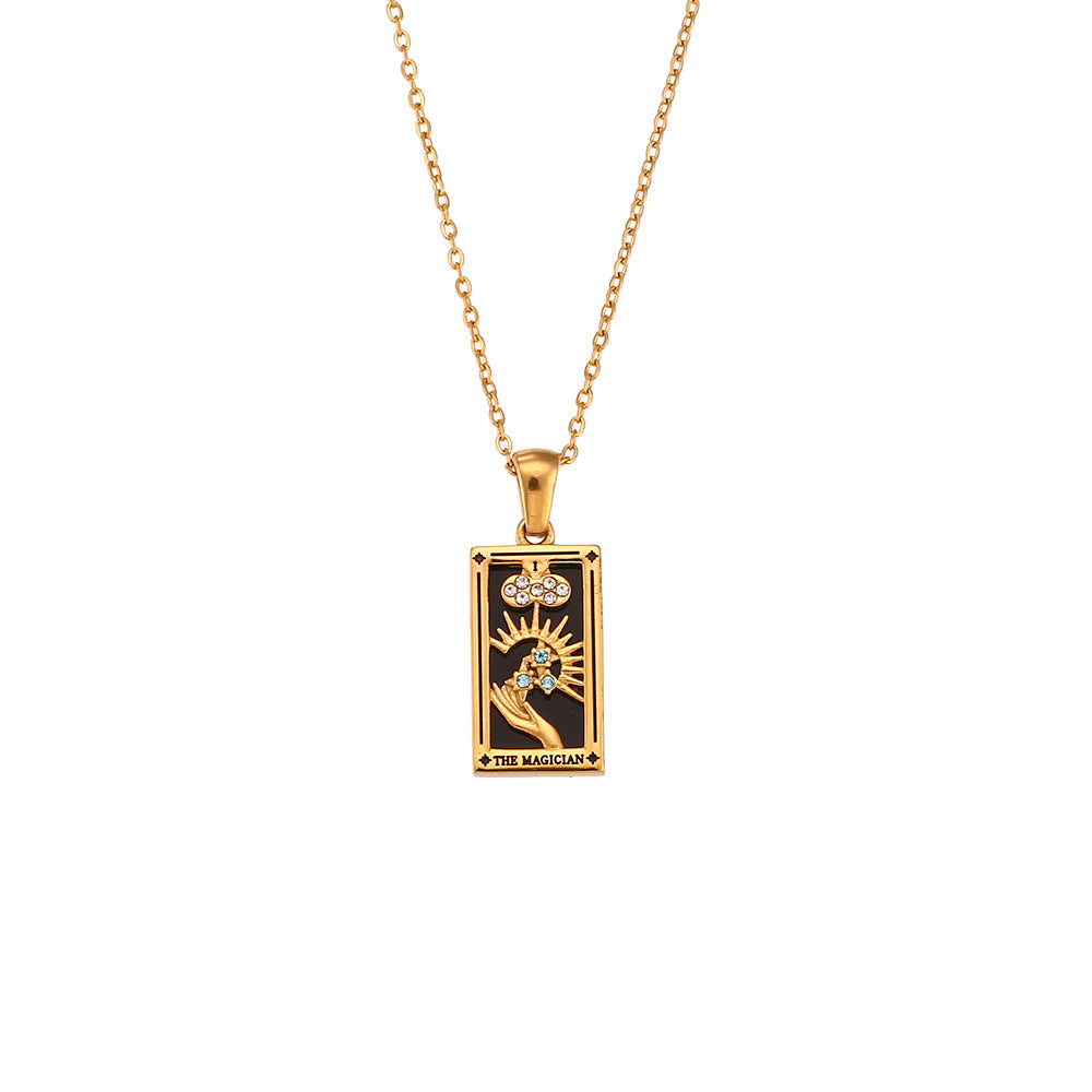 Fae® Pendentif Tarot Fortune Dorée