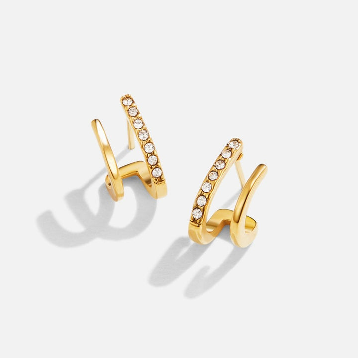 Boucles d'oreilles Klaue en Or & Cristal