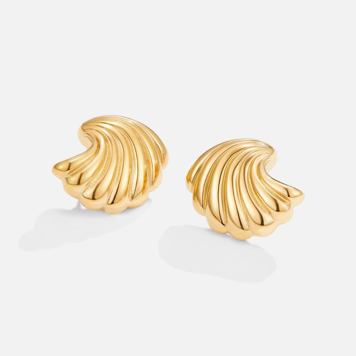 Boucles d'oreilles en coquillage doré