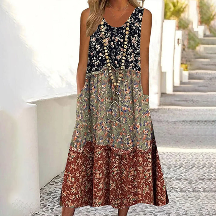 Morgane - Robe Midi Florale Vintage