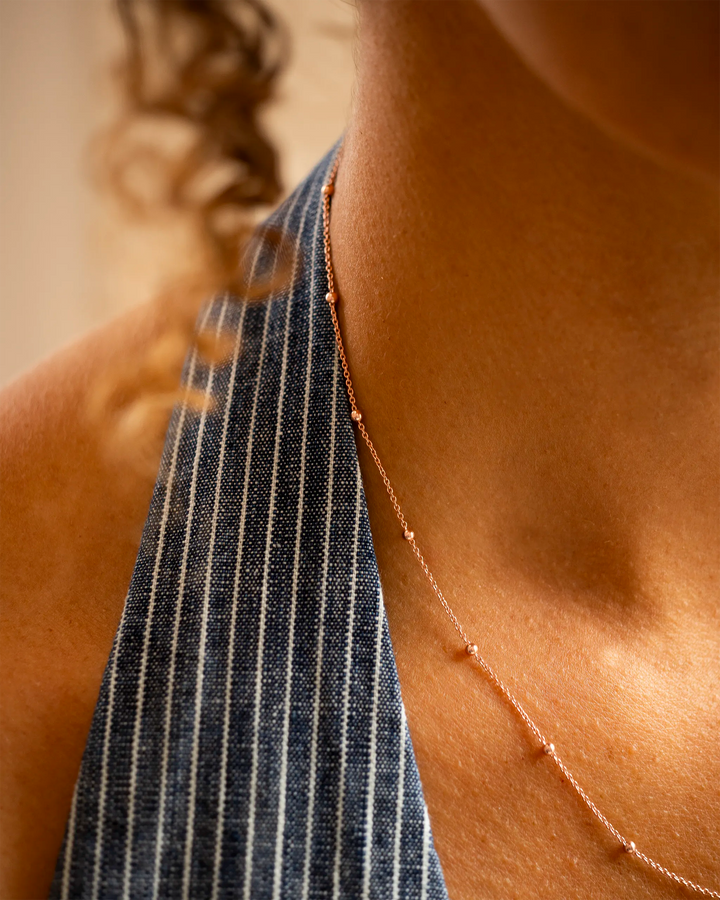 Collier Chaîne Satellite en Or Rose