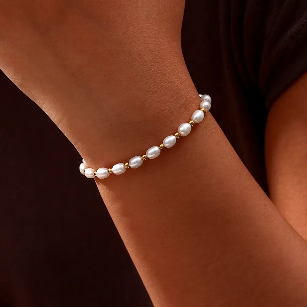 Bracelet en Perles Naturelles Vintage