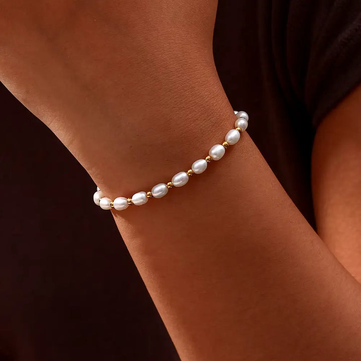 Bracelet en Perles Naturelles Vintage