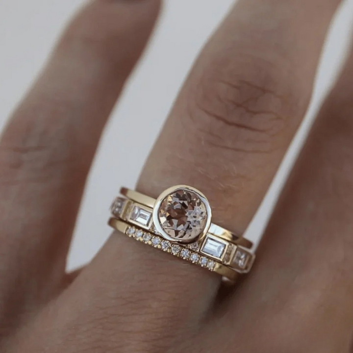 Bague en Or Cristal Élégante