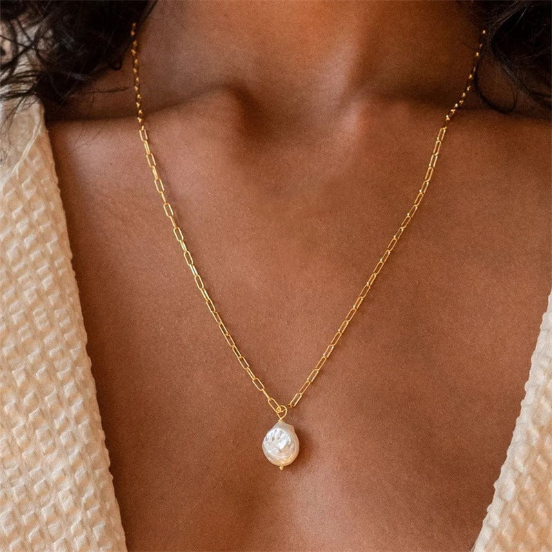 Collier en Papier Clip avec Pièce Hanalei Pearl