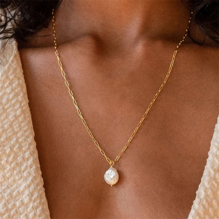 Collier en Papier Clip avec Pièce Hanalei Pearl