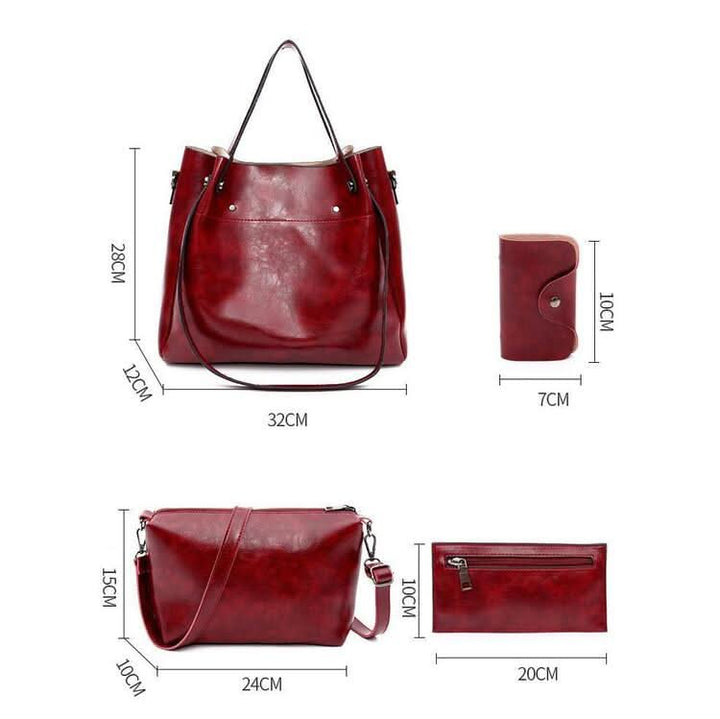 Morgane™| Riley Set de sacs Vintage 4 pièces
