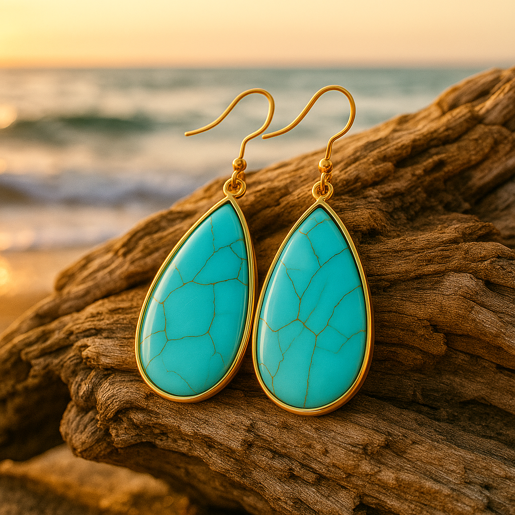 Boucles d'oreilles Turquoise Connexion Éternelle