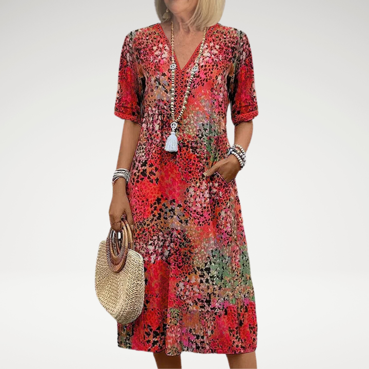 Jolene | Vibrant Midi Dress