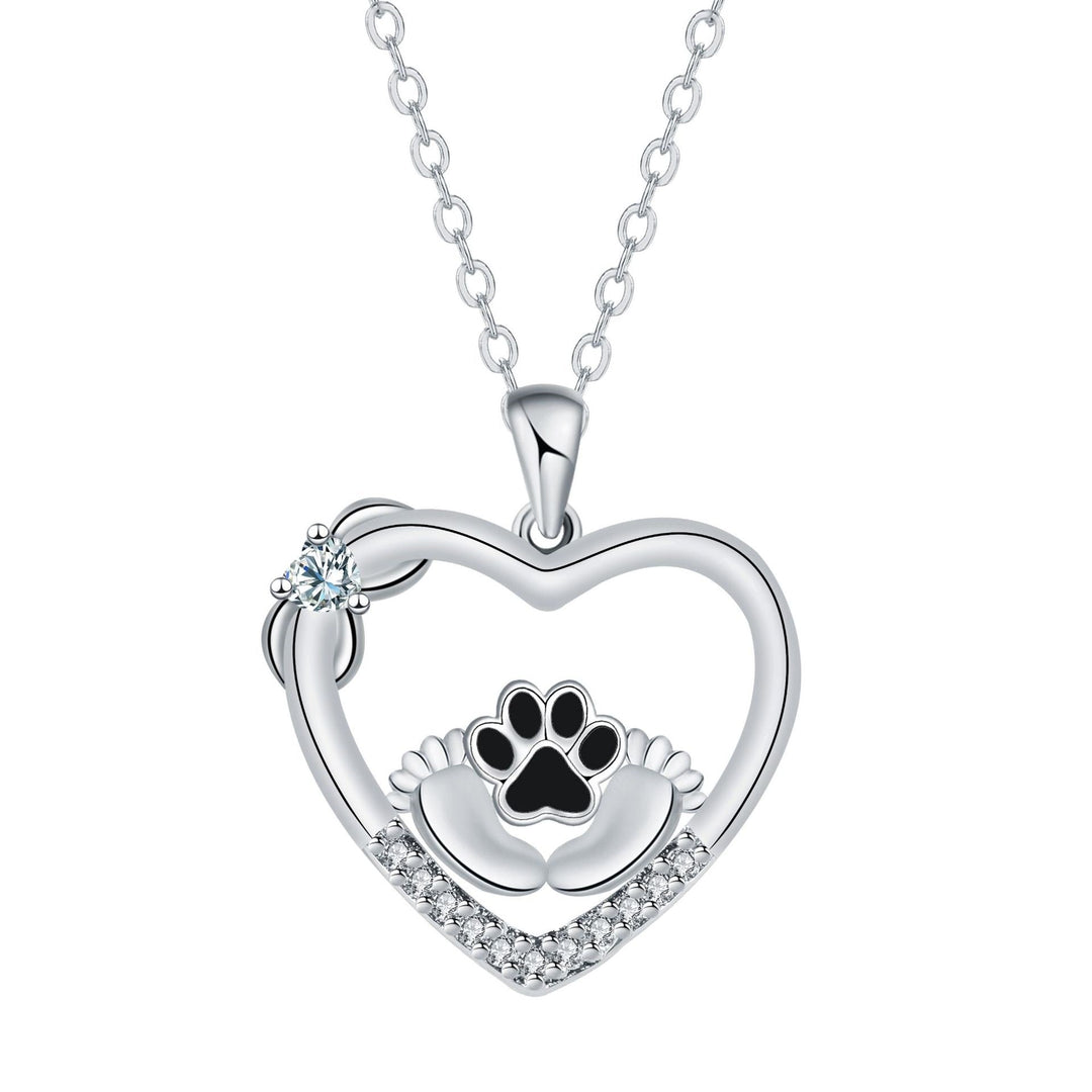Collier Patte de Chien Little Feet et Zirconia