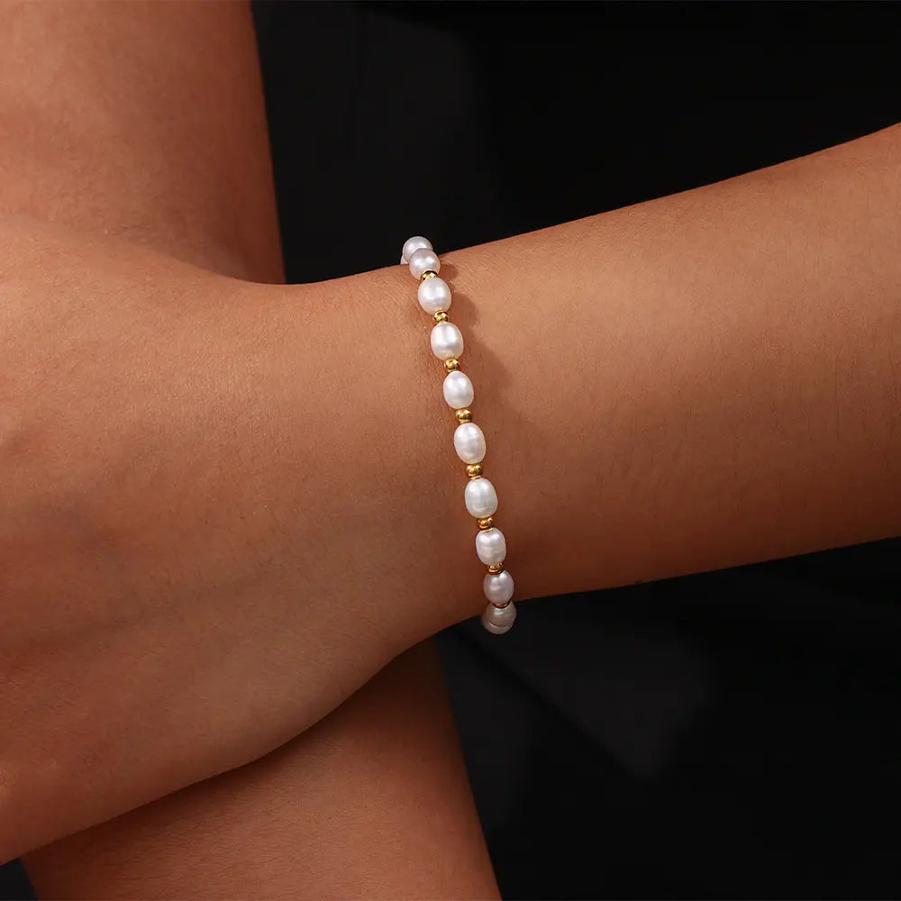 Bracelet en Perles Naturelles Vintage