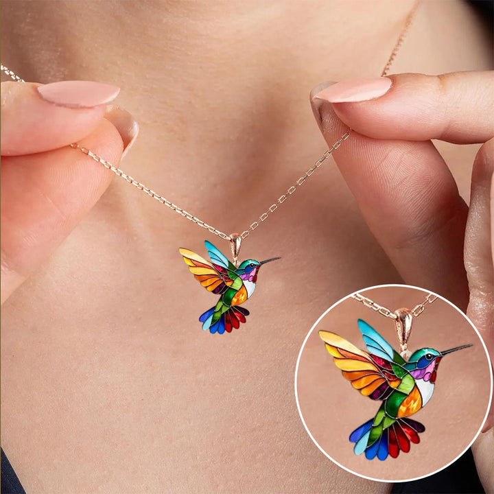 Magnifique collier Colibri avec boucles d'oreilles en bonus – Offre limitée