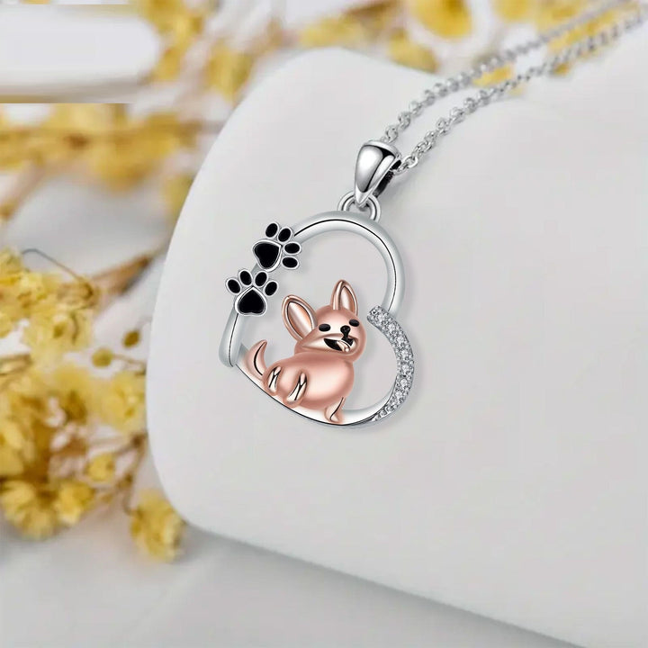 Collier Pendentif en Forme de Cœur pour Chien