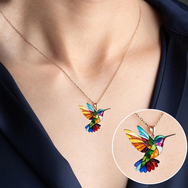 Magnifique collier Colibri avec boucles d'oreilles en bonus – Offre limitée