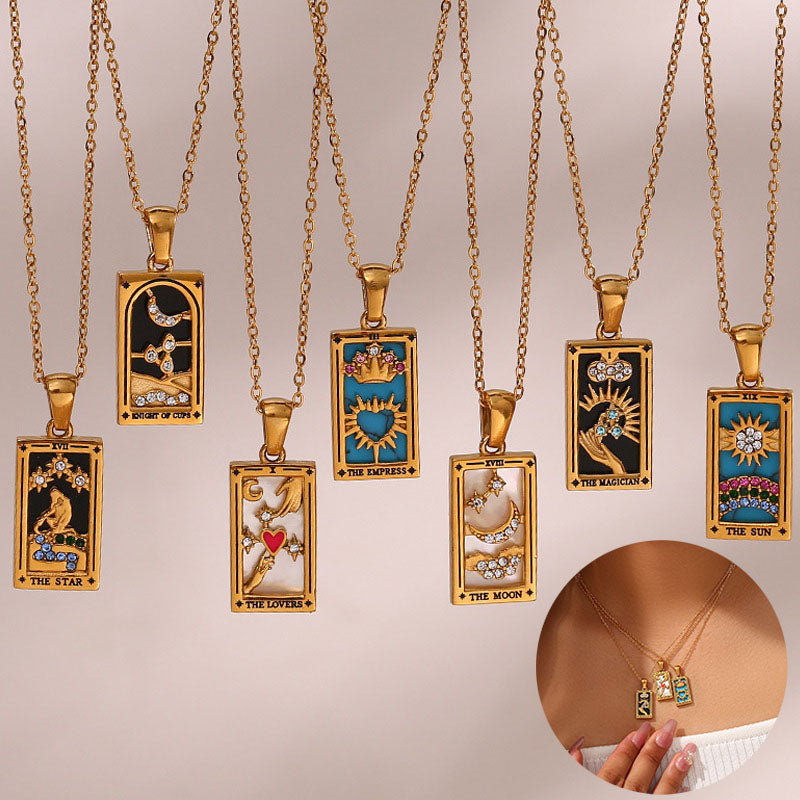 Fae® Pendentif Tarot Fortune Dorée