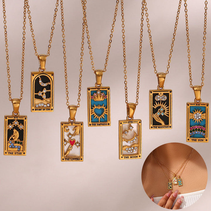 Fae® Pendentif Tarot Fortune Dorée
