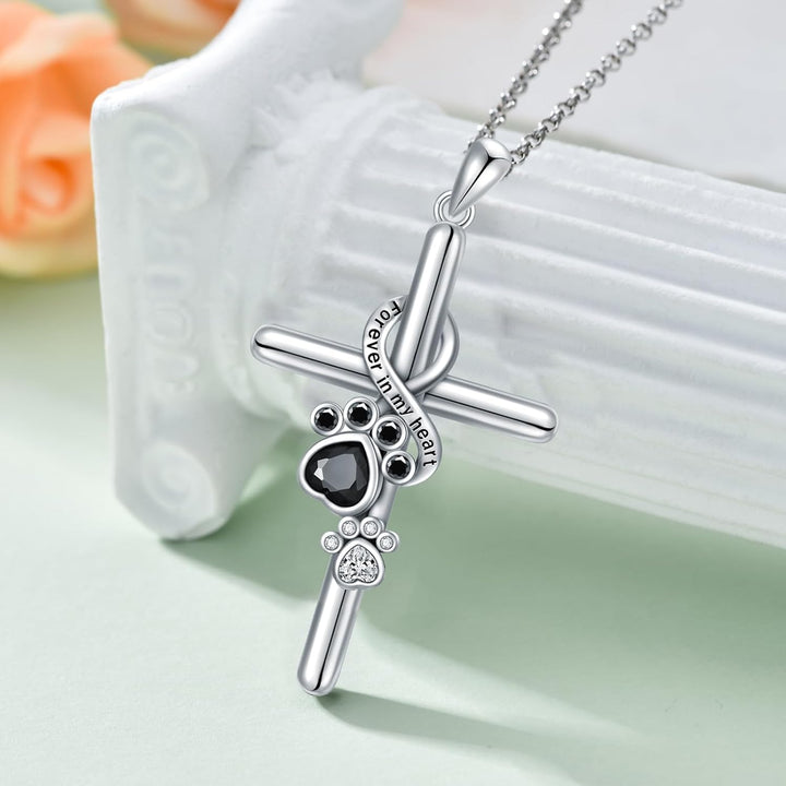 Collier Pattes & Croix en Argent Sterling 925