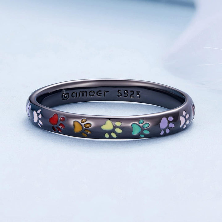 Bague en Argent Sterling avec Design de Patte