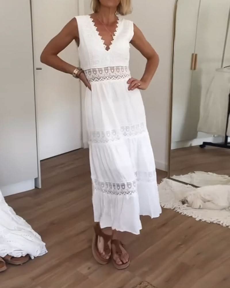 Esme | Elegant Lace Dress with V-Neck
