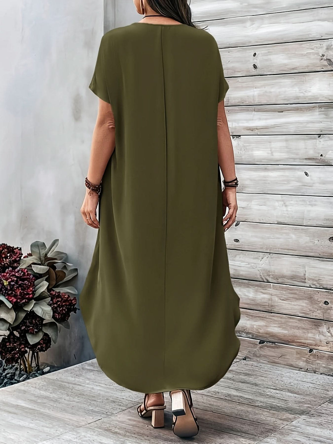 Morgane™| Hailey Robe col en V taille plus