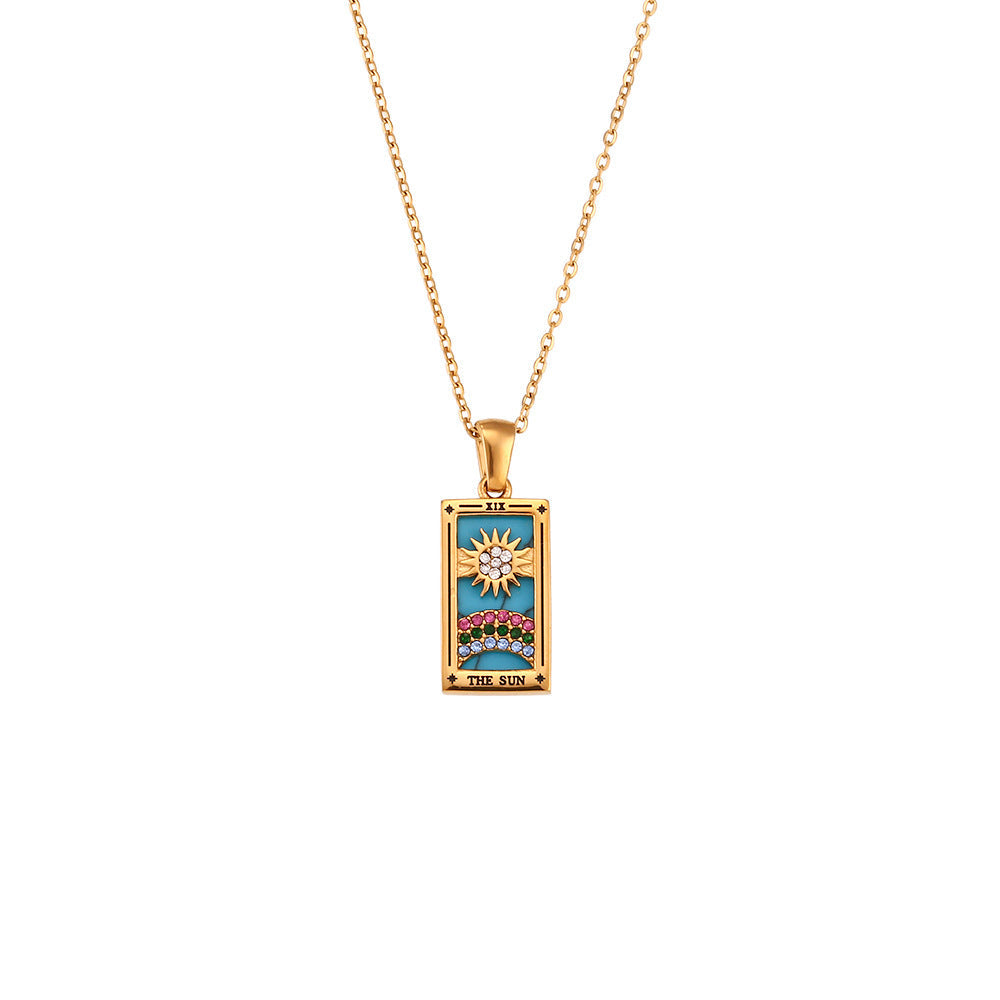 Fae® Pendentif Tarot Fortune Dorée