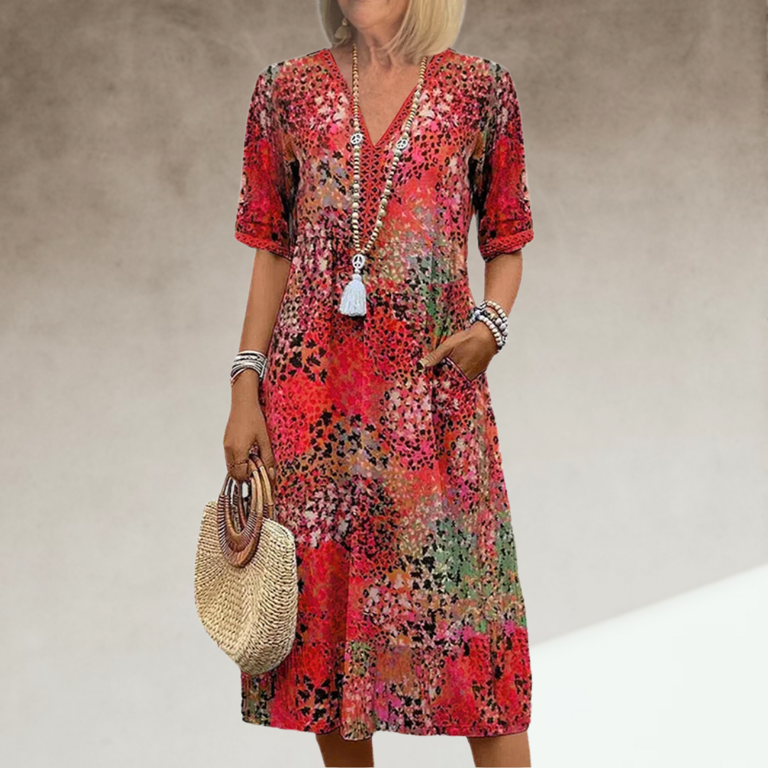 Jolene | Vibrant Midi Dress