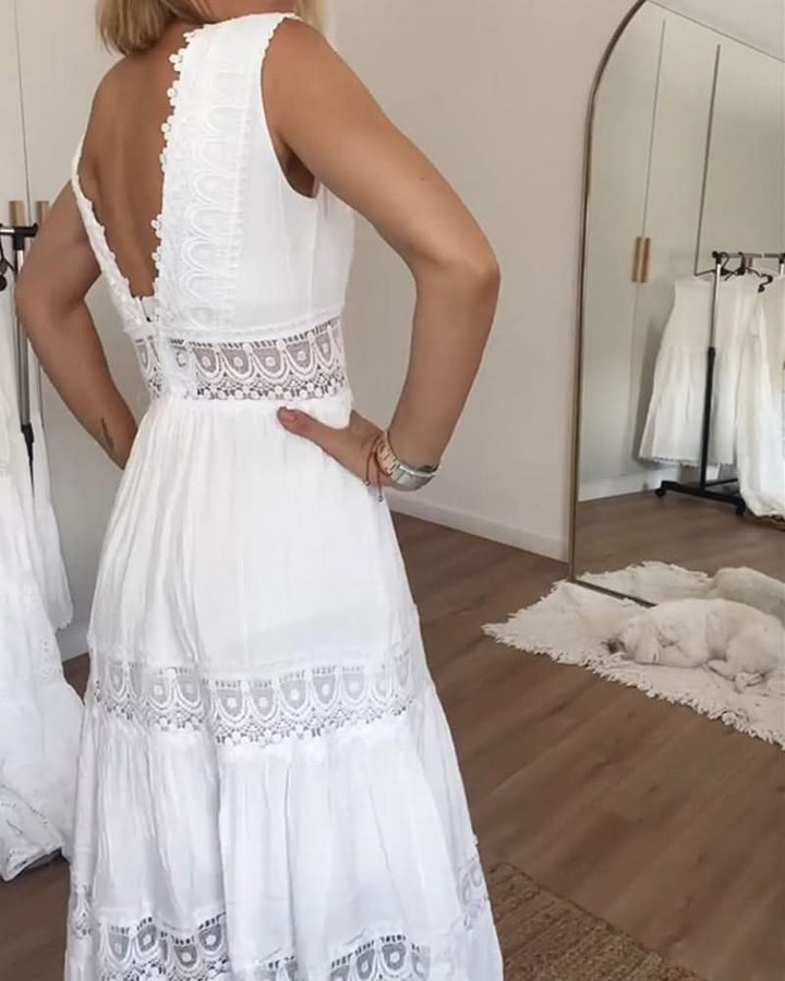 Esme | Elegant Lace Dress with V-Neck