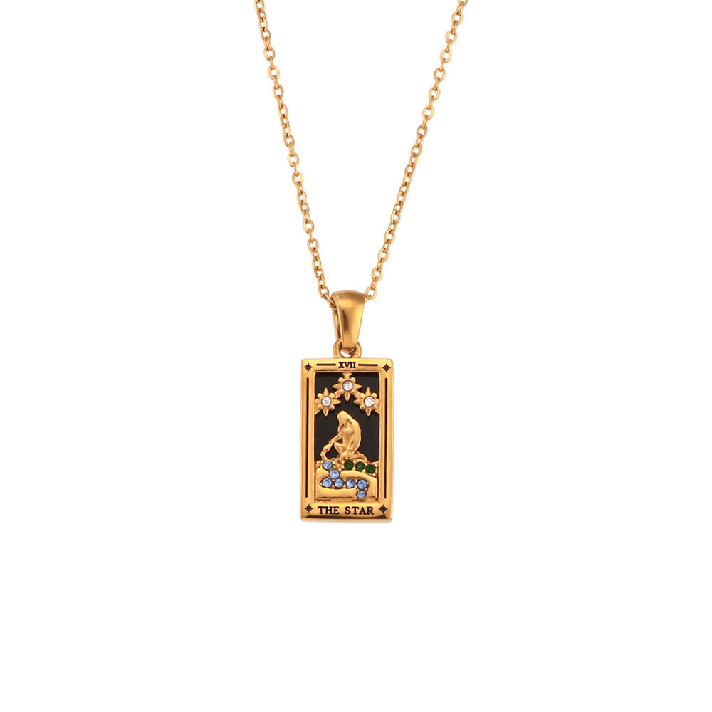 Fae® Pendentif Tarot Fortune Dorée