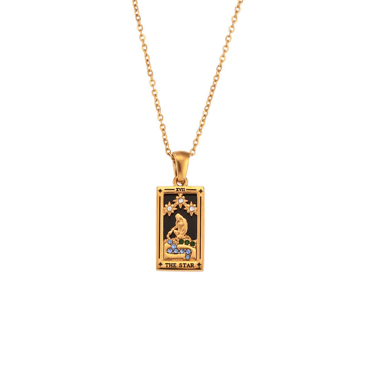 Fae® Pendentif Tarot Fortune Dorée