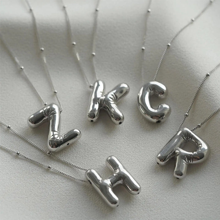 Collier Initial en Lettre Bulle