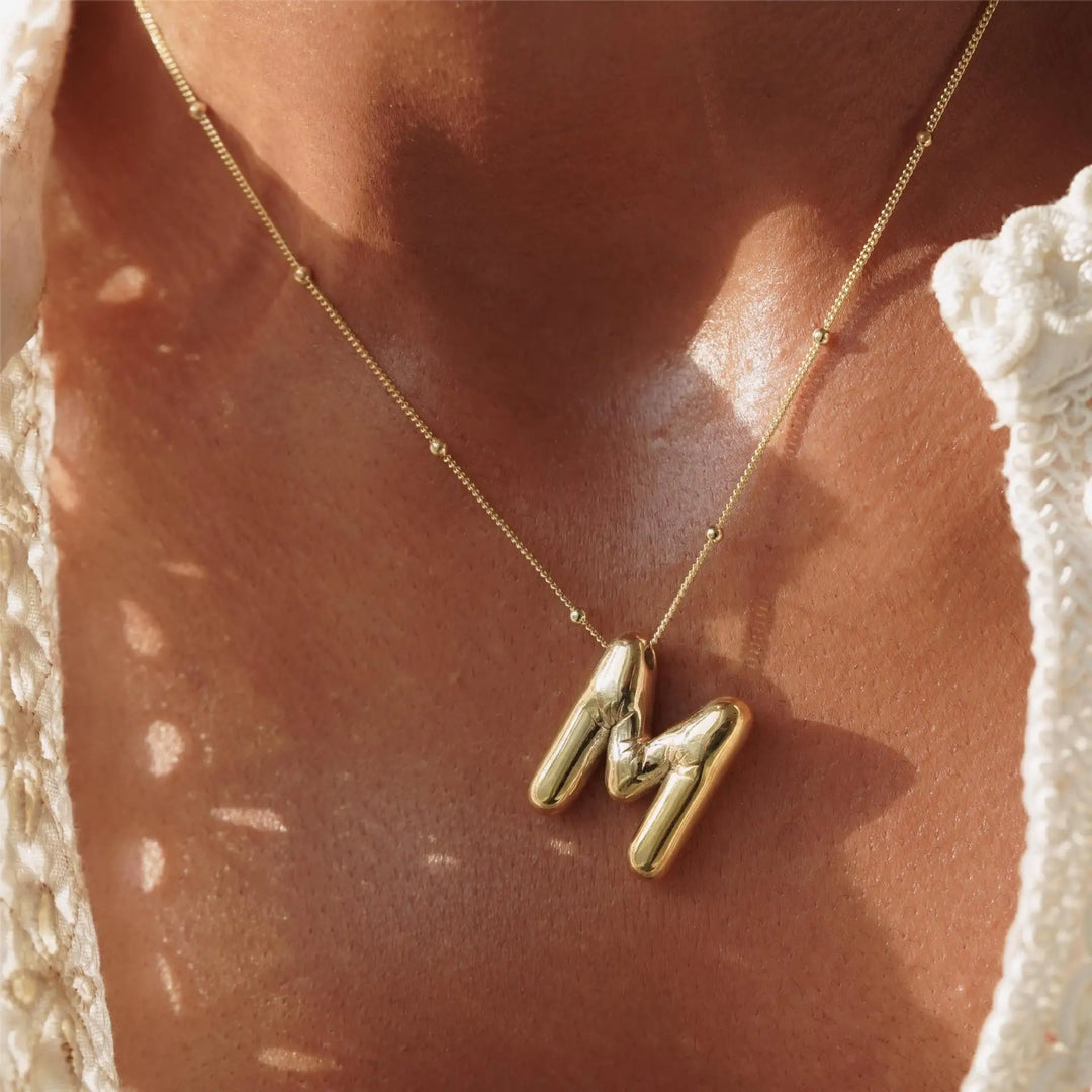 Collier Initial en Lettre Bulle