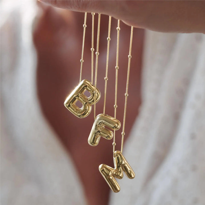 Collier Initial en Lettre Bulle