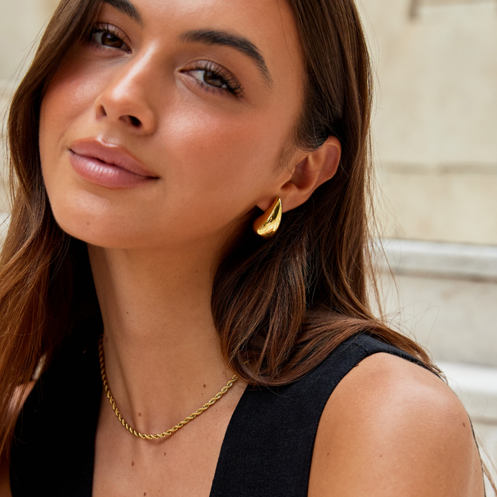 Boucles d'oreilles pendantes Ame Gold