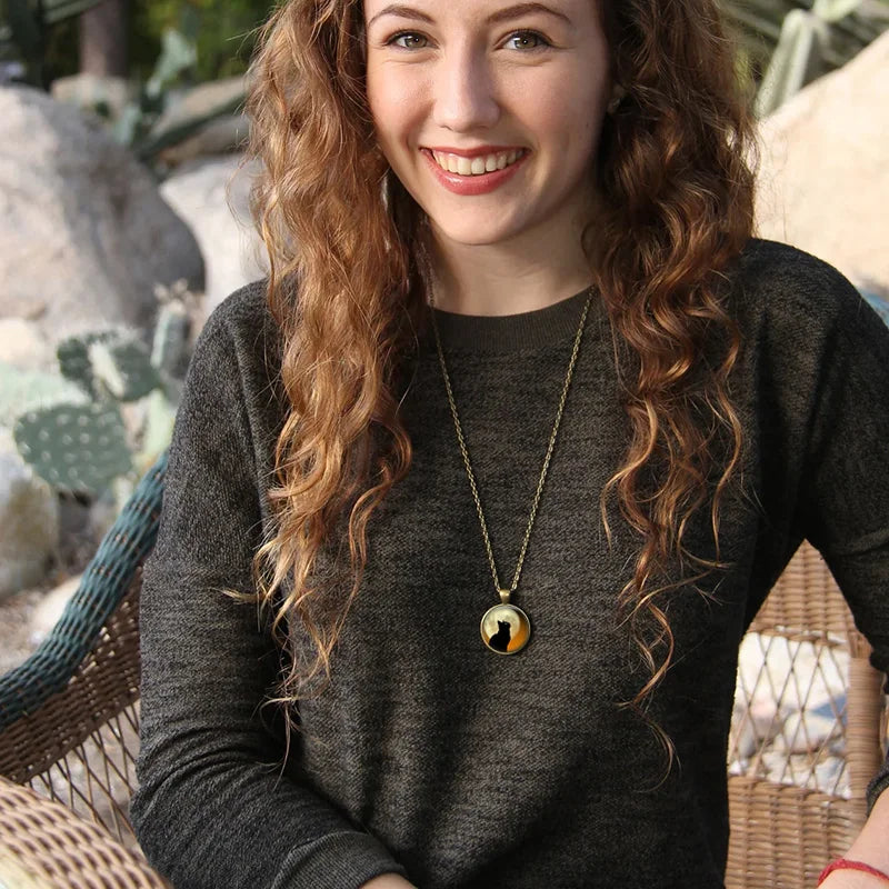 Collier Pendentif en Verre Animal Esprit de la Forêt