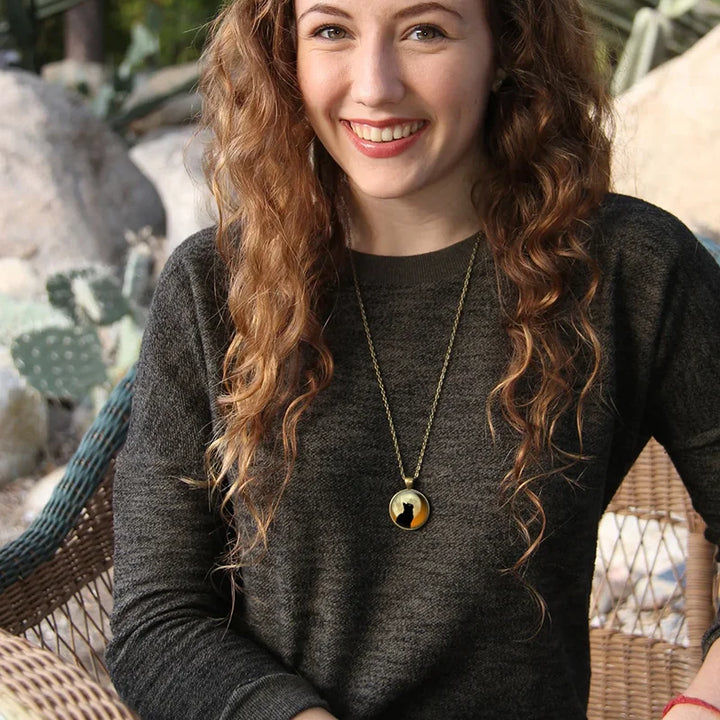 Collier Pendentif en Verre Animal Esprit de la Forêt