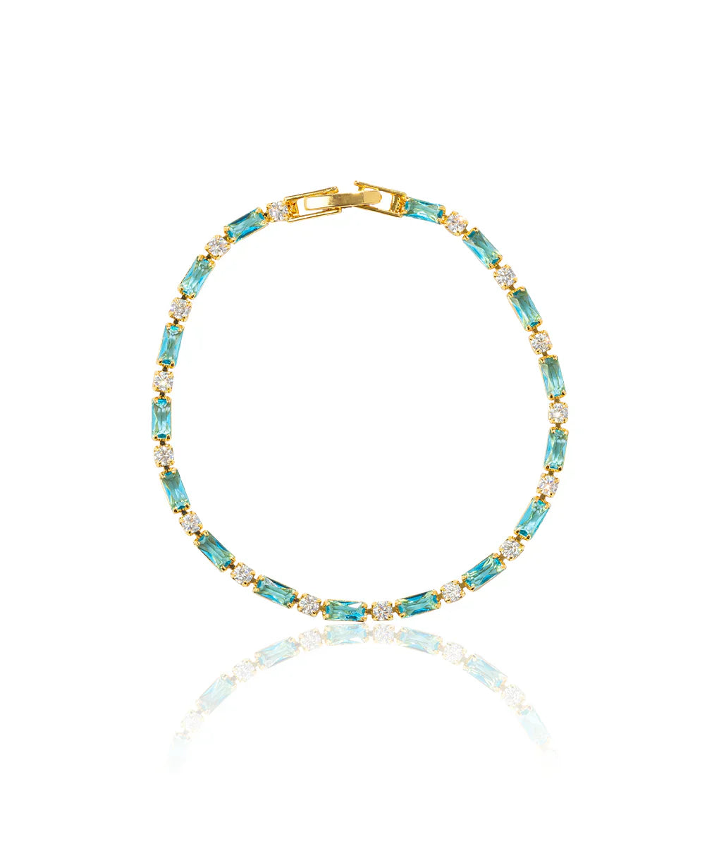 Bracelet en Turquoise Naturelle Or Intemporel